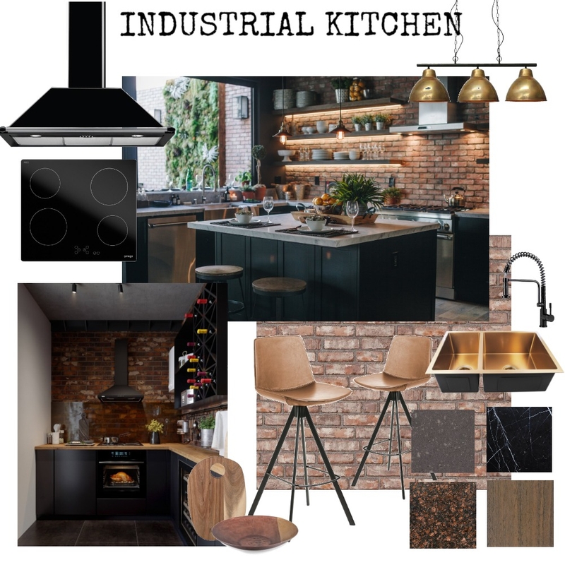 Industrial kitchen Mood Board by ummulkiraam on Style Sourcebook