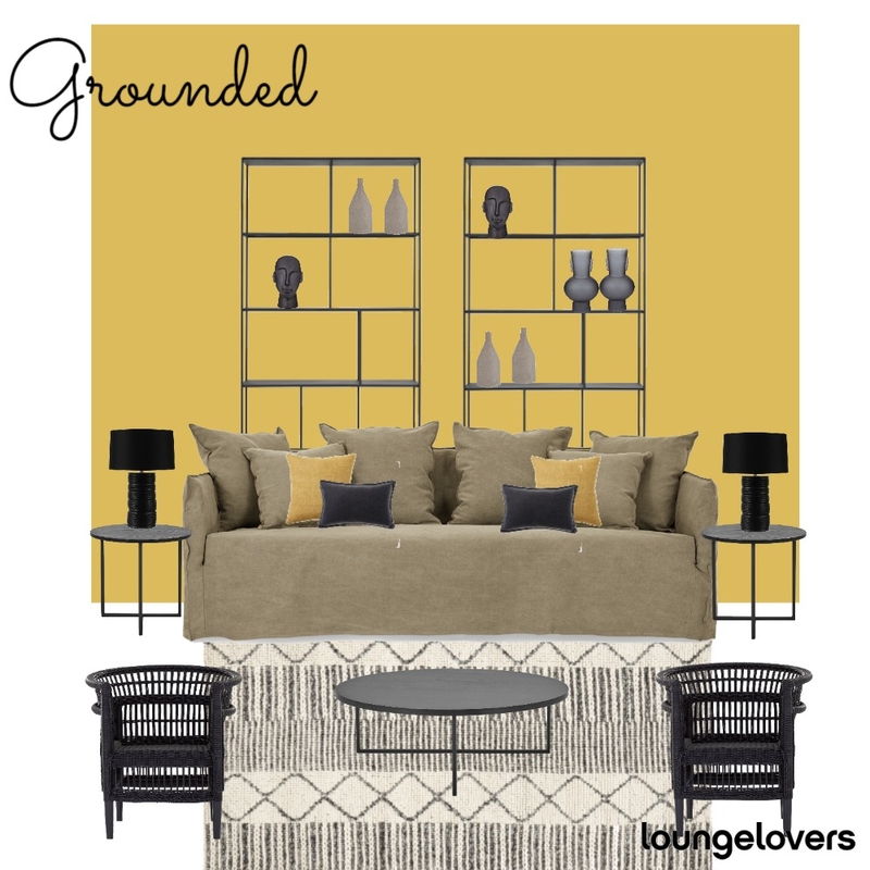 Grounded Bronte Khaki Mood Board by Lounge Lovers on Style Sourcebook