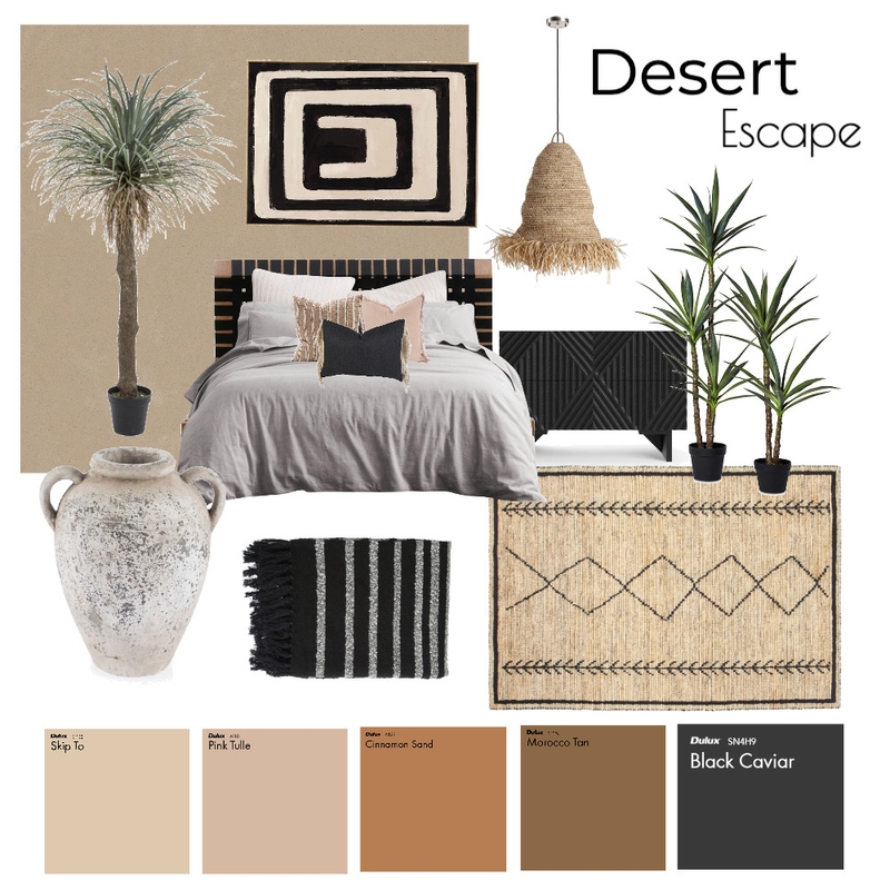Desert Bedroom Escape Mood Board by J.hallidayStudio on Style Sourcebook