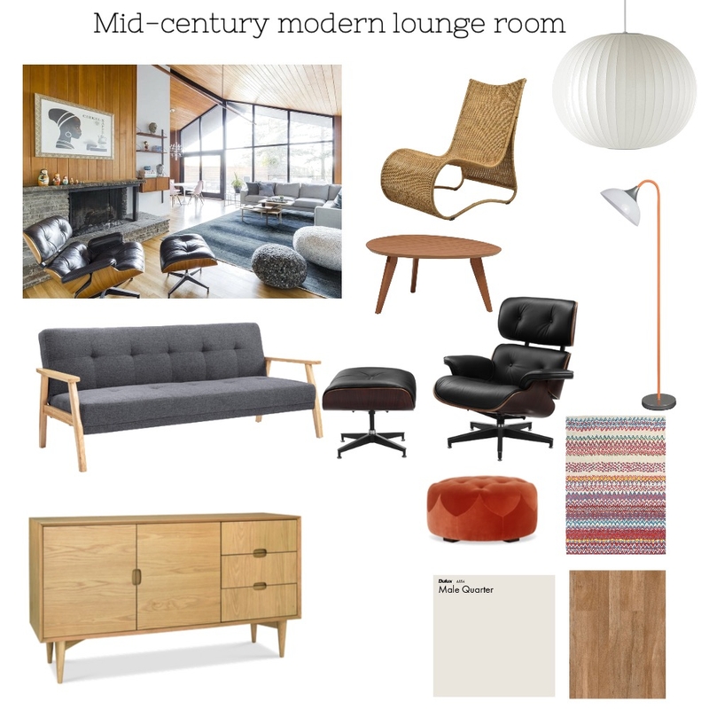 Mid Century Modern Mood Board by Weber on Style Sourcebook
