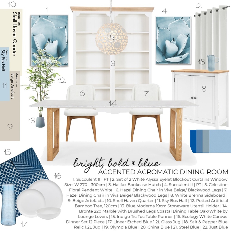 BRIGHT|BOLD|BLUE Mood Board by Idesigns on Style Sourcebook