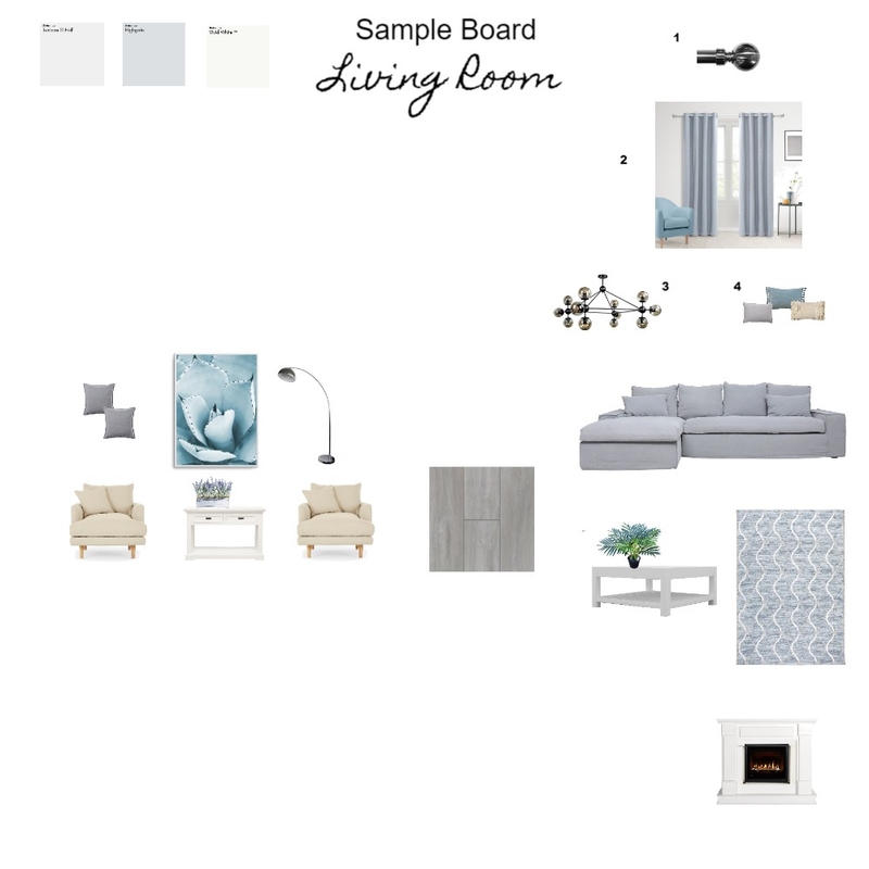 Sample Board Living Room Mood Board by Adele Shaw on Style Sourcebook