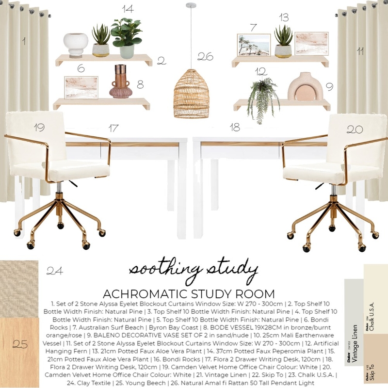 SOOTHING STUDY Mood Board by Idesigns on Style Sourcebook