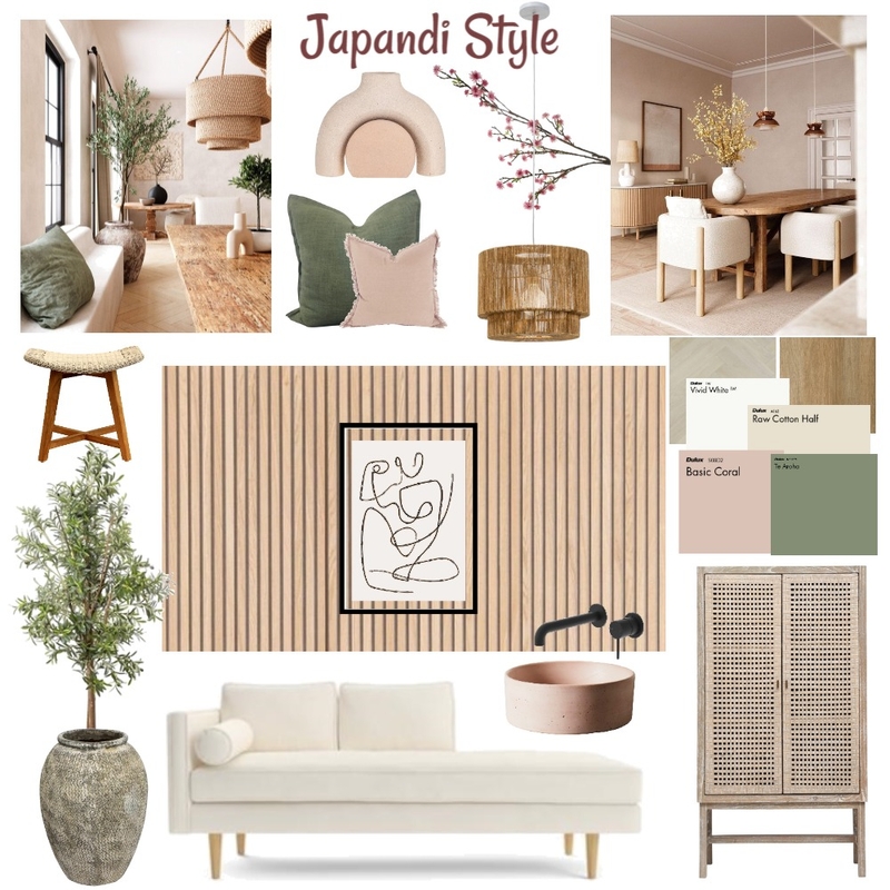 Japandi Style Interiors Mood Board by V on Style Sourcebook