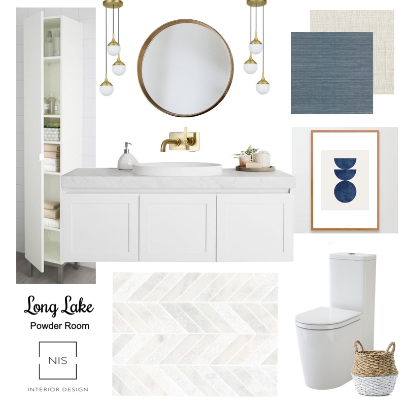 Long Lake - Powder Room (option A) Mood Board by Nis Interiors on Style Sourcebook