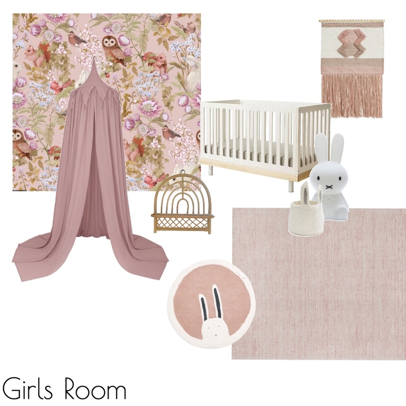 Girls Room Mood Board by Black Brick Home Staging on Style Sourcebook