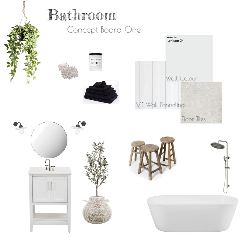 Concept Board Bathroom - One Mood Board by KarlssonInteriors on Style Sourcebook