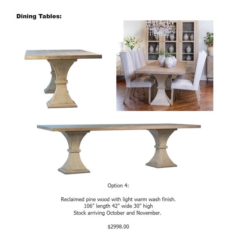 Katy Wheeler's dining tables 4 Mood Board by Intelligent Designs on Style Sourcebook