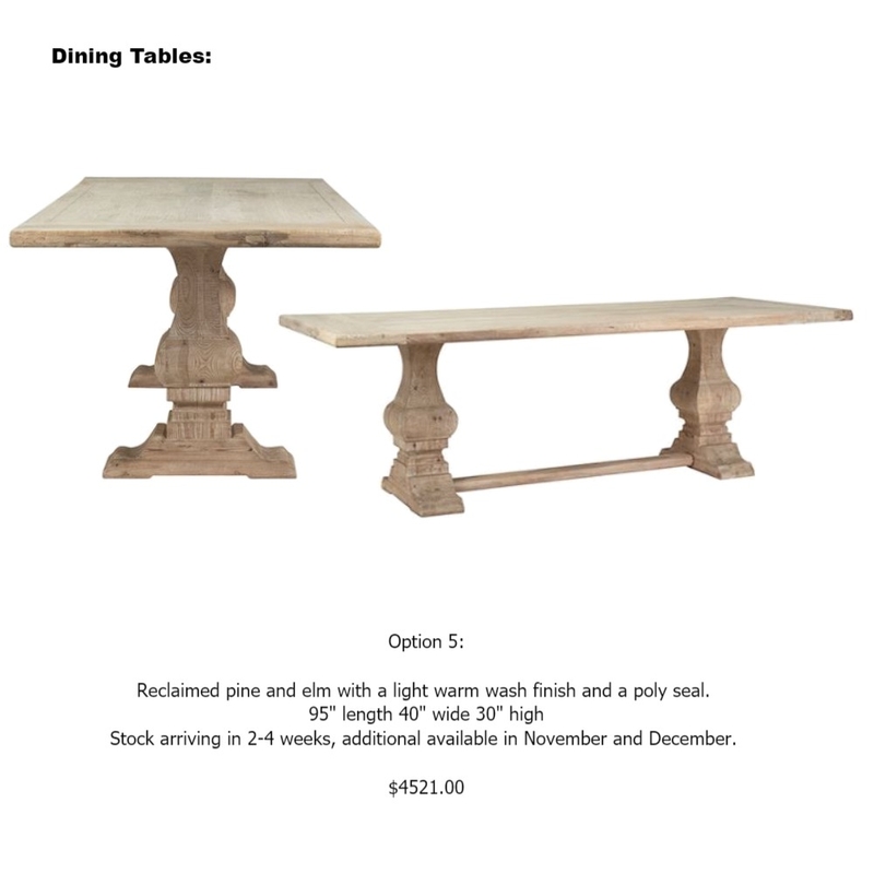 Katy Wheeler's dining tables 5 Mood Board by Intelligent Designs on Style Sourcebook