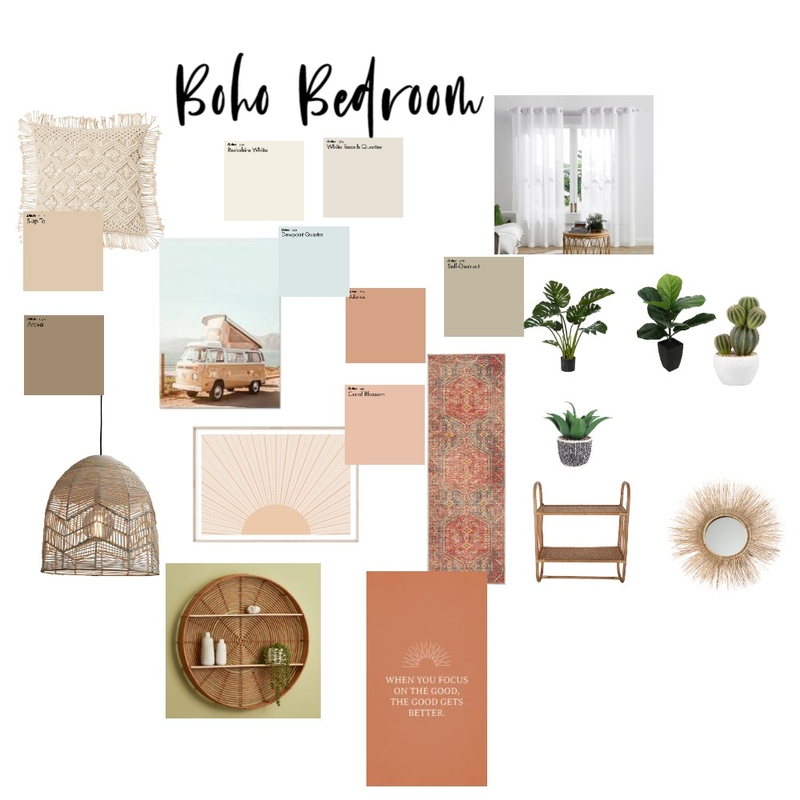 Boho Bedroom Mood Board by Zoe Moncrieff on Style Sourcebook