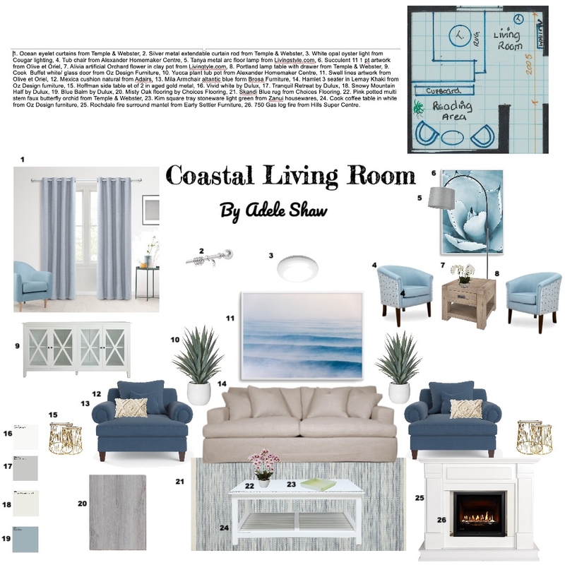 Living Room Mood Board by Adele Shaw on Style Sourcebook