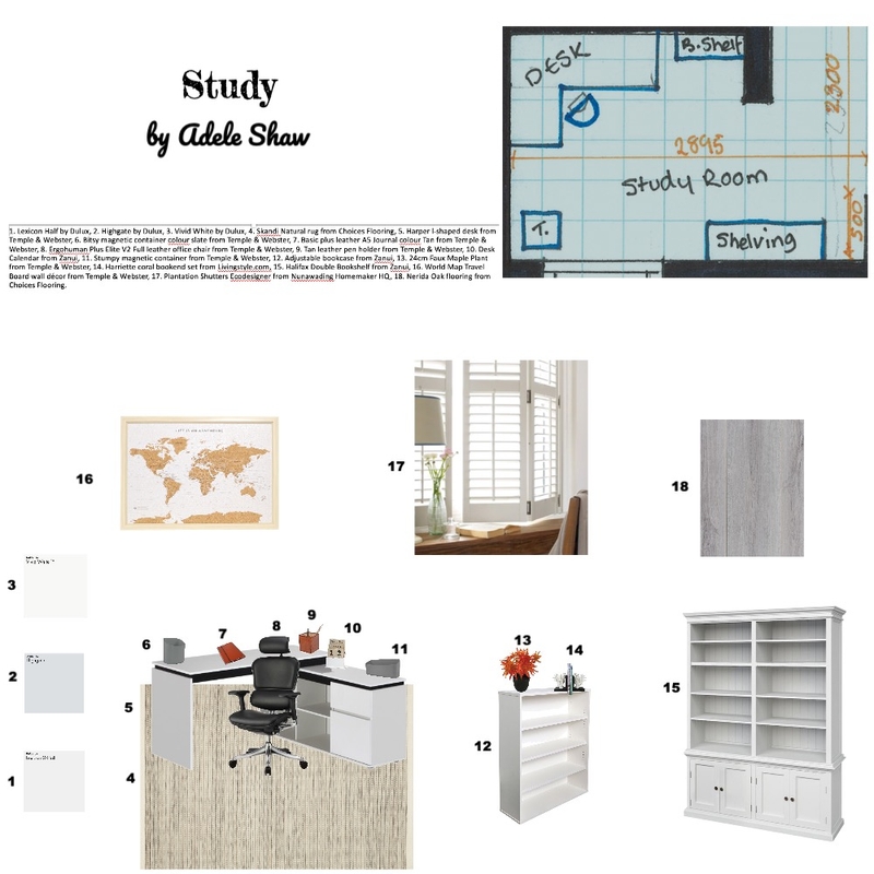 Study Mood Board by Adele Shaw on Style Sourcebook