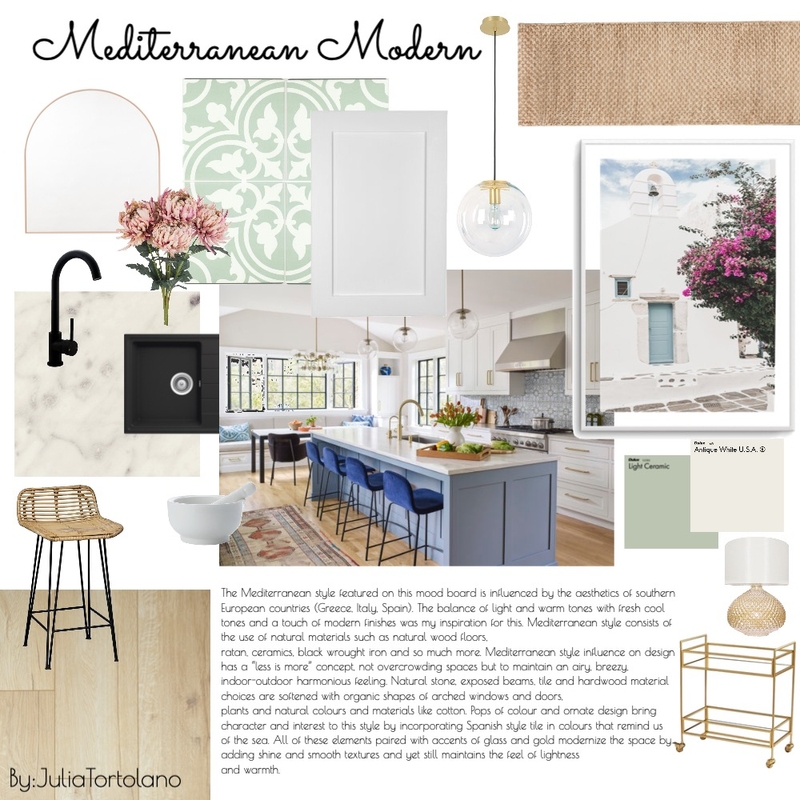 Mediterranean Modern Mood Board by juliatortolano on Style Sourcebook