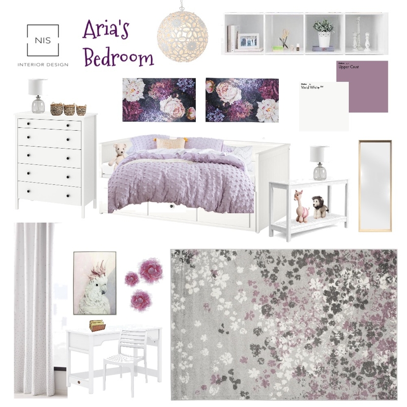 Aria's bedroom B Mood Board by Nis Interiors on Style Sourcebook