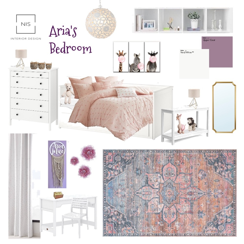 Aria's bedroom C Mood Board by Nis Interiors on Style Sourcebook