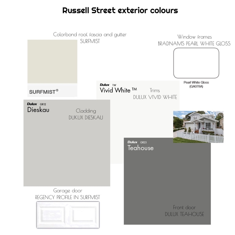 Russell St exterior colours Mood Board by Charrison on Style Sourcebook