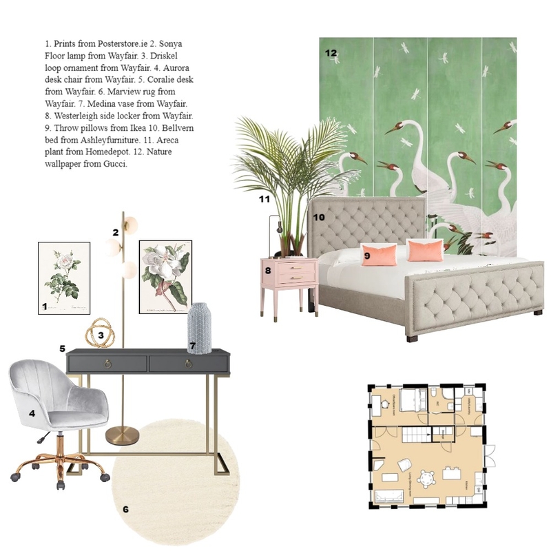 bedroom Mood Board by Clare Miller on Style Sourcebook