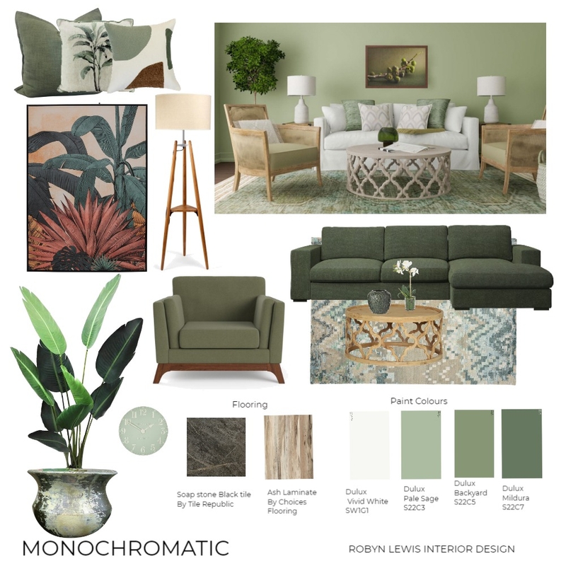 Monochromatic assignment 6 Mood Board by RobynLewisCourse on Style Sourcebook