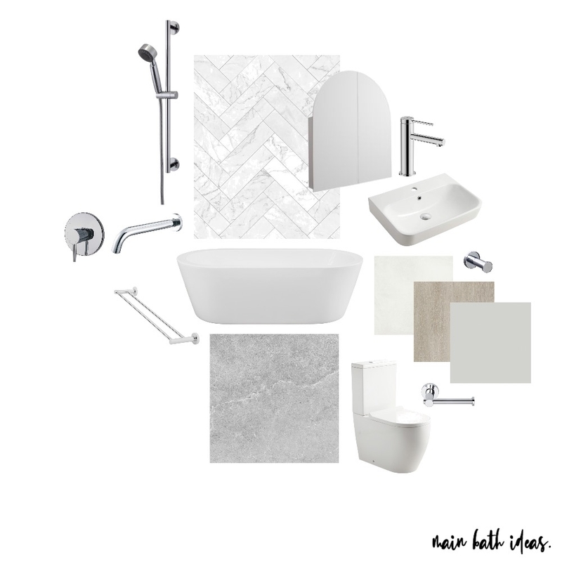 Main Bathroom Ideas Mood Board by KylieKSID on Style Sourcebook