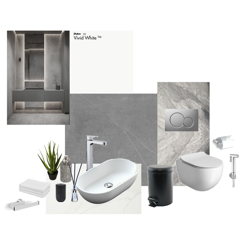 Powder Room 2 - Grayscale Mood Board by sulo.creatives on Style Sourcebook