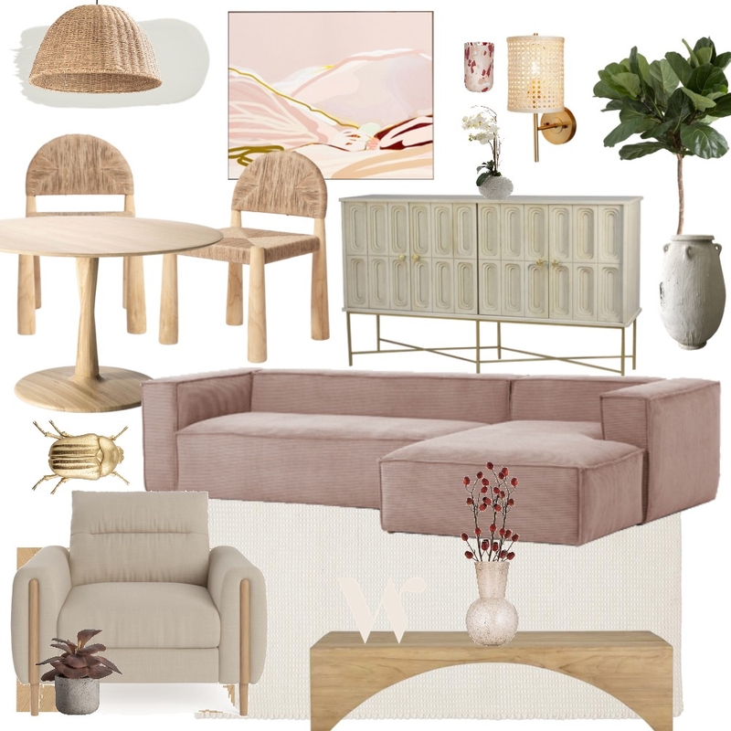 Modern Blush & French Provincial Meet Inspiration Mood Board by The Whole Room on Style Sourcebook