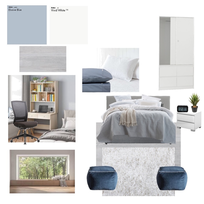 Boy's Bedroom - Grayscale Mood Board by sulo.creatives on Style Sourcebook