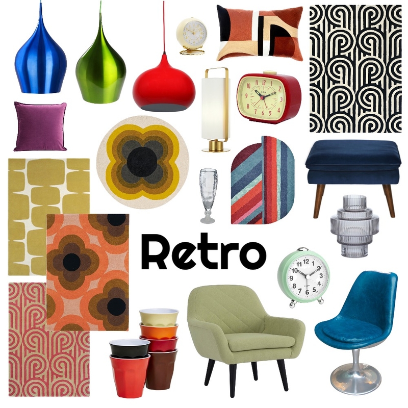 Retro Mood Board by anastasiaralph on Style Sourcebook