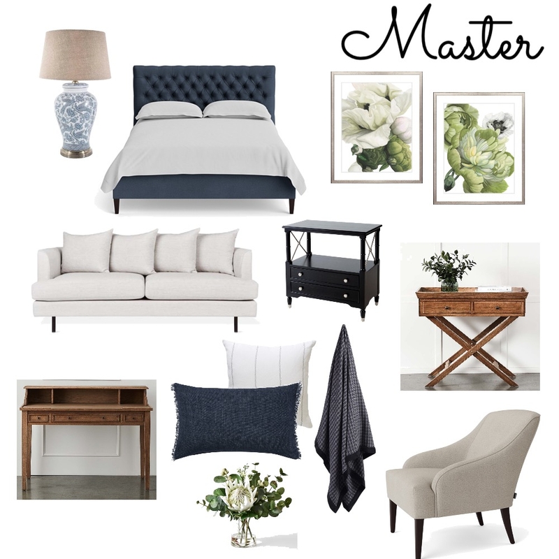 Belinda & Simon Master Bedroom Mood Board by Boutique Yellow Interior Decoration & Design on Style Sourcebook