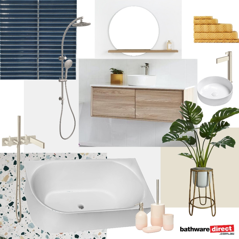 Terrazzo Bathroom Style Mood Board by Bathware Direct on Style Sourcebook