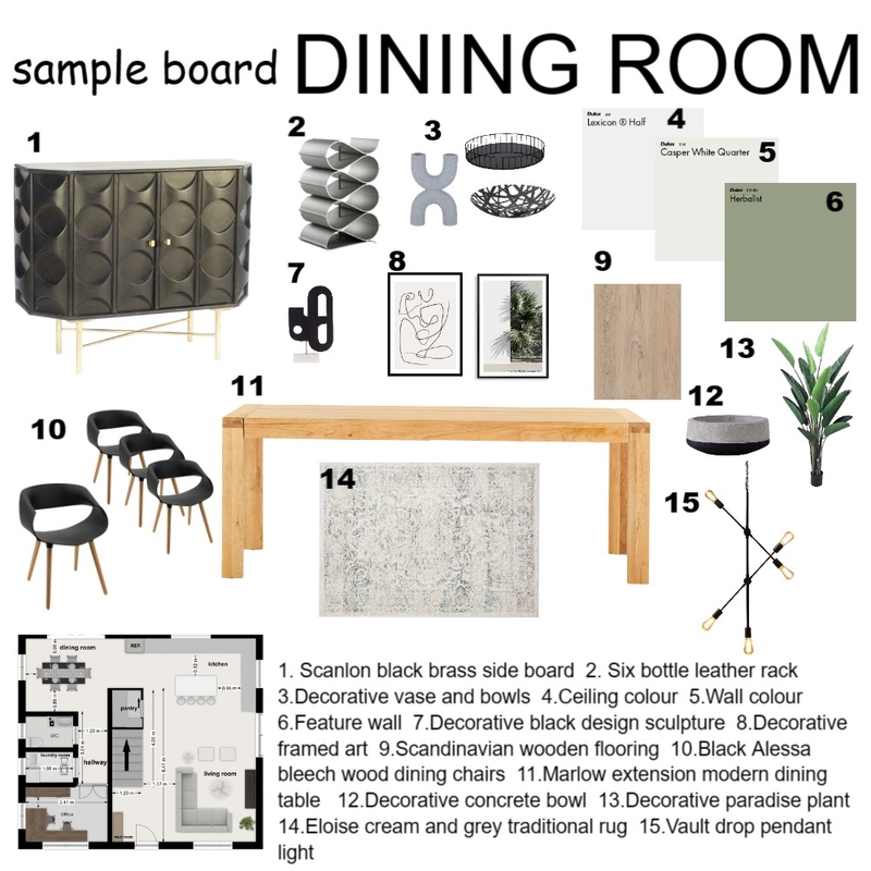 dining room sample board Mood Board by katerinaa.haritoo on Style Sourcebook