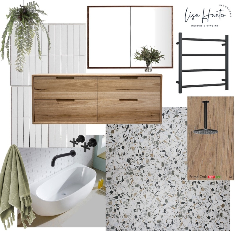 White Natural Terrazzo Bathroom Mood Board by Lisa Hunter Interiors on Style Sourcebook
