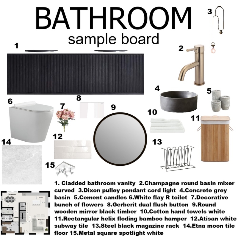 bathroom sample board Mood Board by katerinaa.haritoo on Style Sourcebook