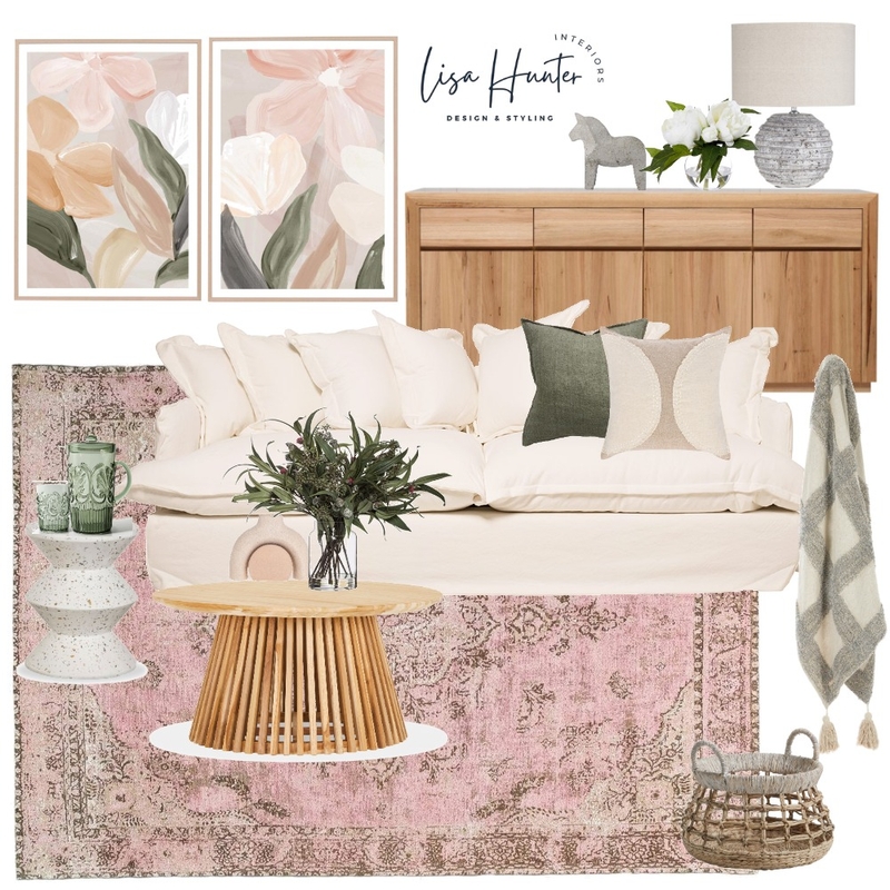 Modern Boho Living Room Mood Board by Lisa Hunter Interiors on Style Sourcebook