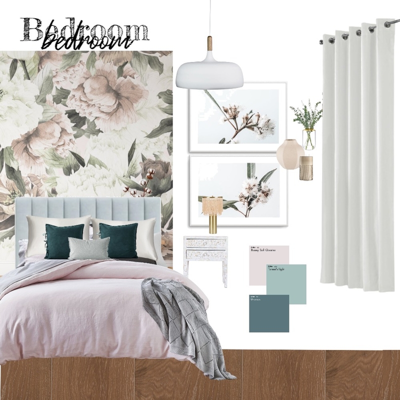 Bedroom Pink&Green Mood Board by erioc on Style Sourcebook