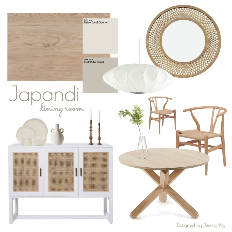 Japandi Dining Room Mood Board by Jessica Ng on Style Sourcebook