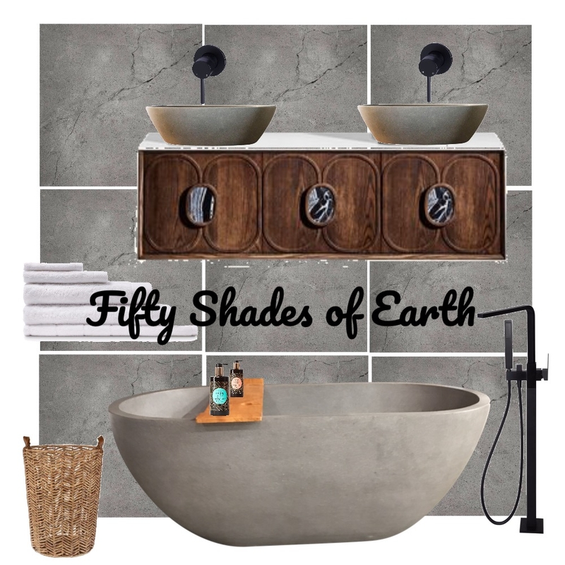 Bathroom grey and brown Mood Board by Di Taylor Interiors on Style Sourcebook
