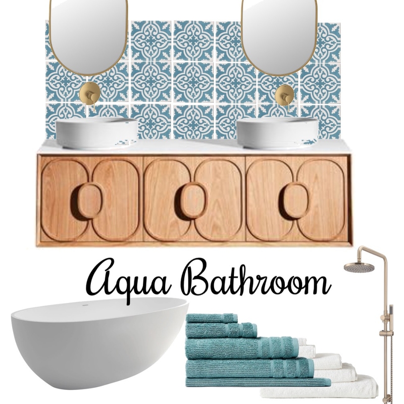 aqua bathroom Mood Board by Di Taylor Interiors on Style Sourcebook