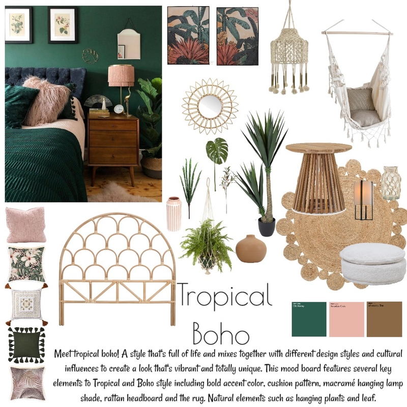 Tropical Boho Mood Board by Ri on Style Sourcebook