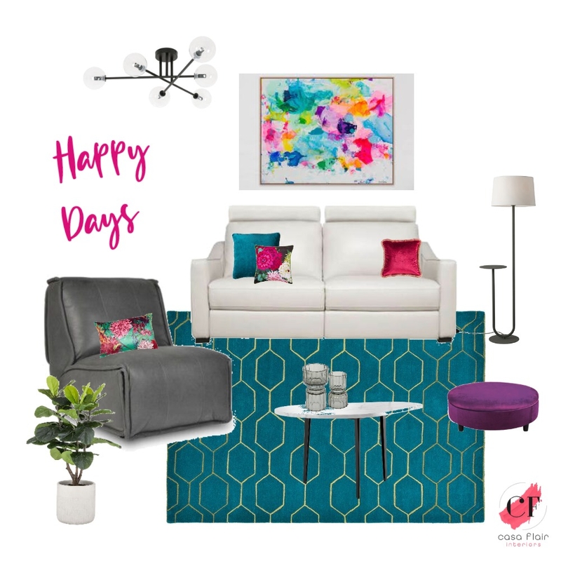Happy Days Modern Living Room Mood Board by Casa Flair Interiors on Style Sourcebook