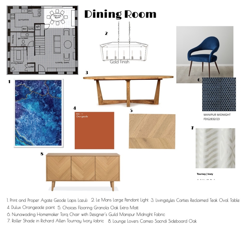 Dining Room Module 9 Mood Board by Stacey Taylor on Style Sourcebook