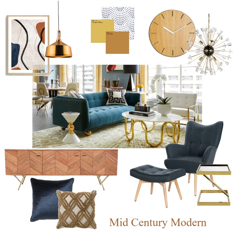 Mid Century Modern Mood Board by 2 Souls Interiors on Style Sourcebook