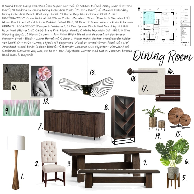 Assignment 9 - Interior Design - Dining Room Mood Board by chandre12 on Style Sourcebook