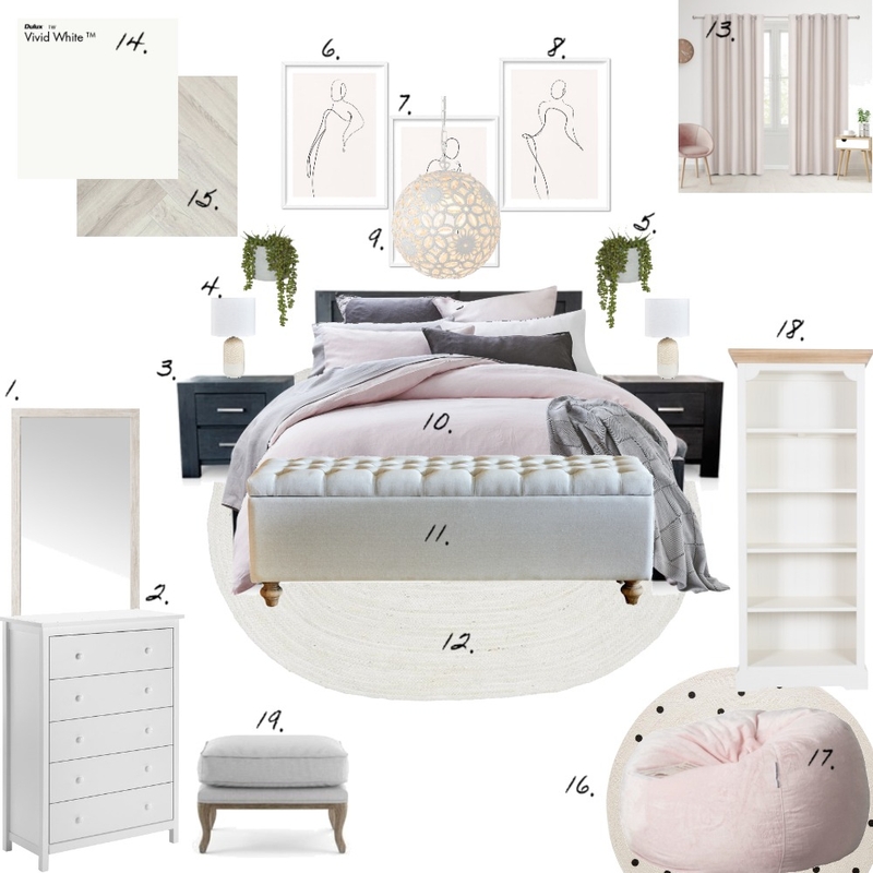 Guest Bedroom Sample Board Mood Board by Logan van Rooyen on Style Sourcebook