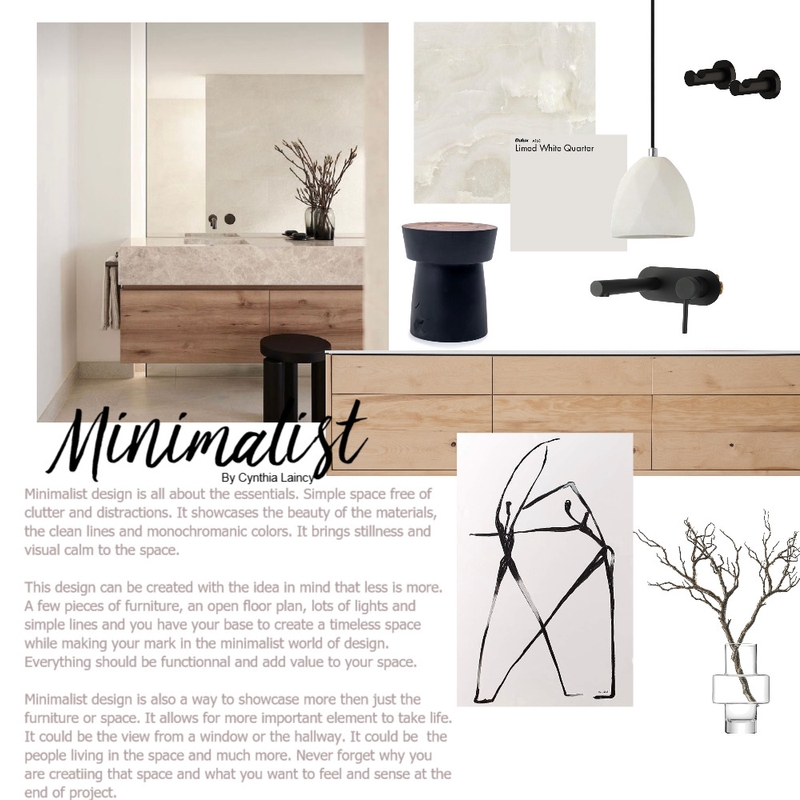 Minimalist Design Mood Board by CynthiaLaincy on Style Sourcebook