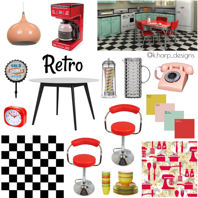 Retro Mood Board by kaitharper on Style Sourcebook