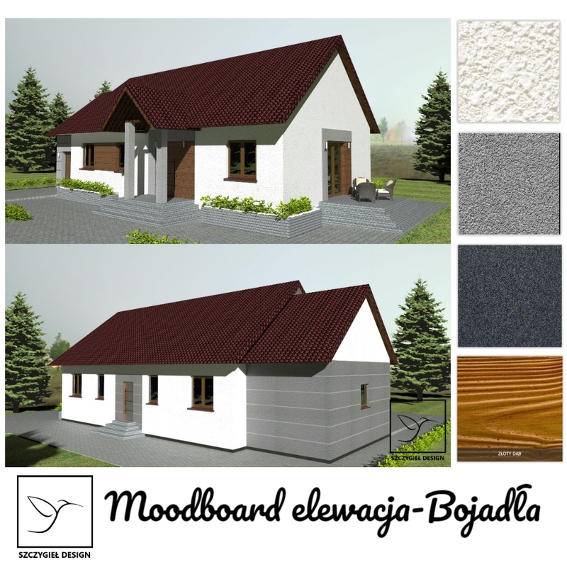 Moodboard elewacja - Bojadła Mood Board by SzczygielDesign on Style Sourcebook