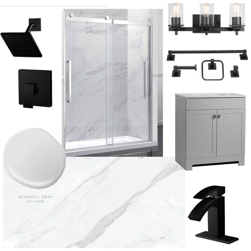 BATHROOM GREY WHITE BLACK Mood Board by ANNA1717 on Style Sourcebook