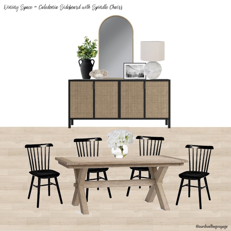 Dining Space - Caledonia Sideboard with Spindle Chairs Mood Board by Casa Macadamia on Style Sourcebook