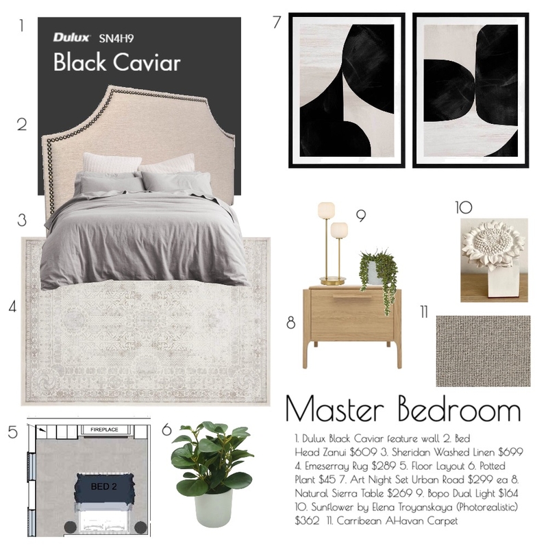 Master bedroom Mood Board by Ceilidh on Style Sourcebook