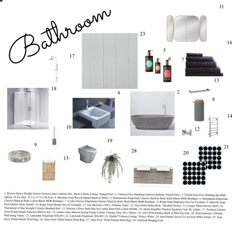 Bathroom Mood Board by Habiba on Style Sourcebook
